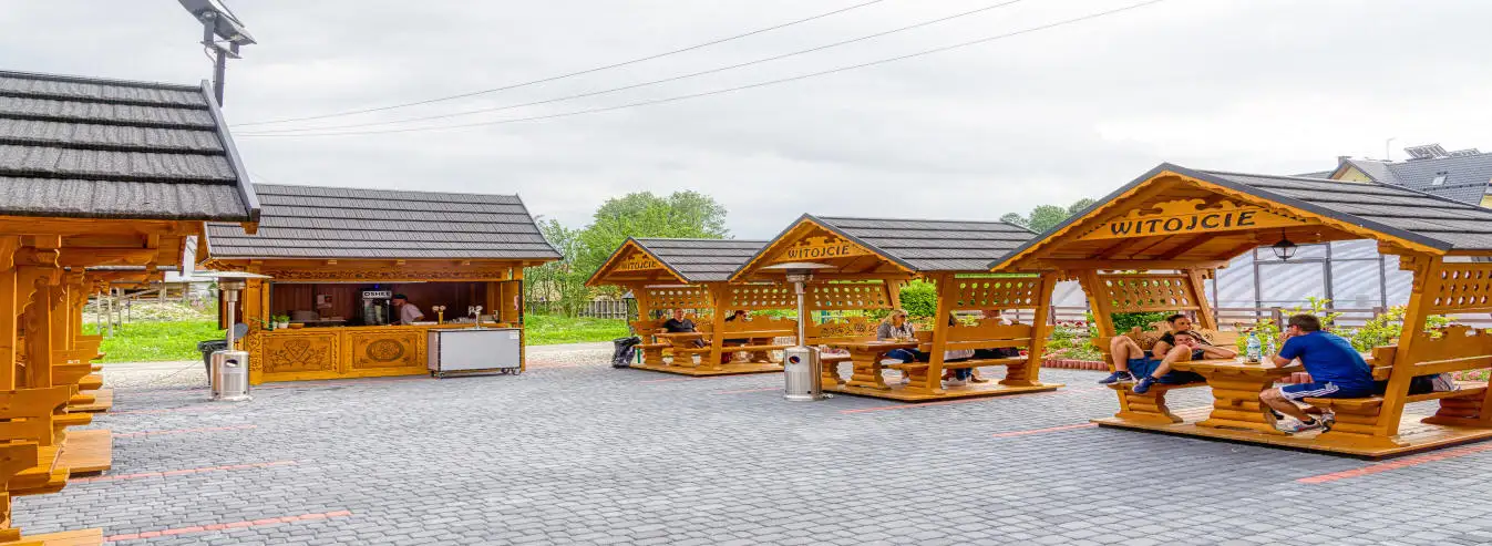 Гатэль Białka Tatrzańska Татры адпачынак у гарах Польшчы - фота драўлянай альтанкі зоны